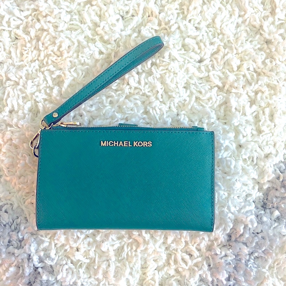 Michael Kors Royal Green Wristlet